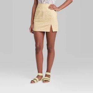 Yellow Floral Wild Fable Notch Skirt
